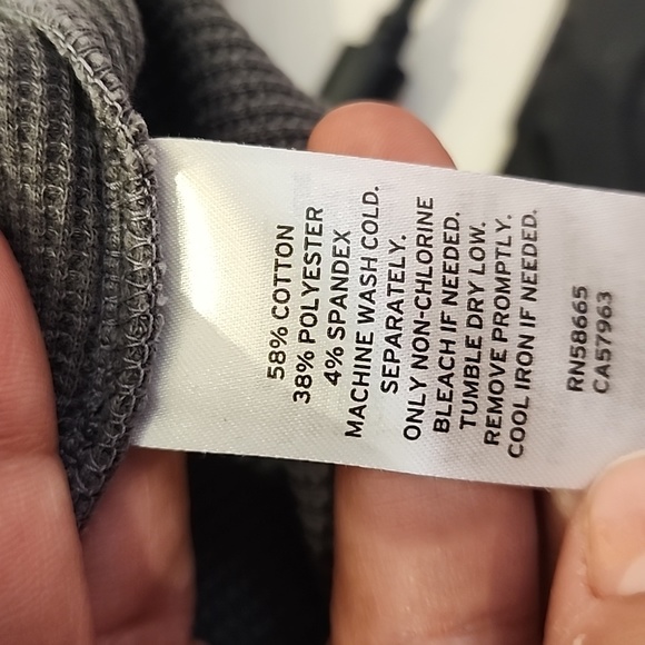 Treasure & Bond Men's Grey Thermal Long Sleeve size M - Picture 5 of 5